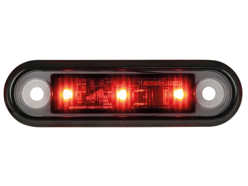 Optibeam Dark Phantom LED-positionslys rød 79,5 x 22,5 mm, 5 m ADR-kabel - Billede 5