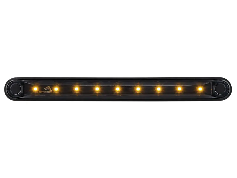 Optibeam Dark Phantom LED-positionslys gul 239,4 x 24,6 mm, 5 m ADR-kabel - Ledekstralys.dk