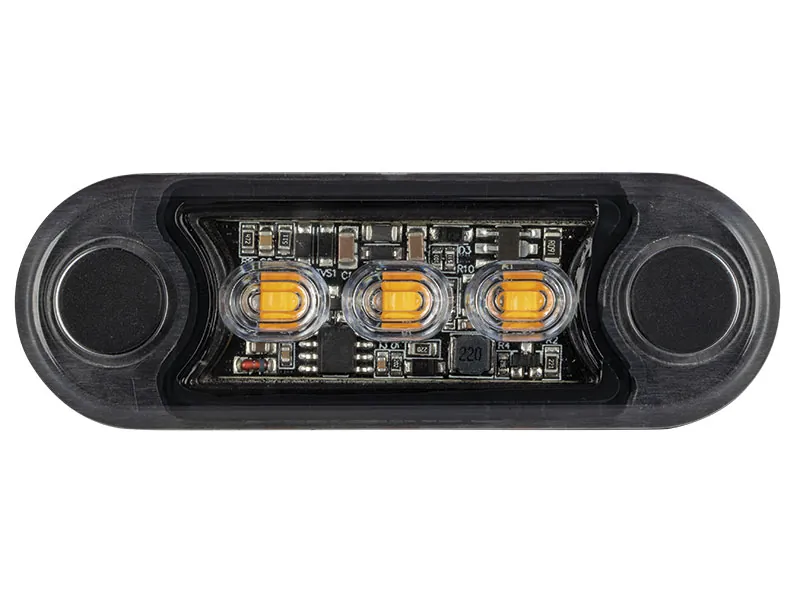 Optibeam Dark Phantom LED-blitzlys gult R65 10-36V, ADR-kabel - Billede 2