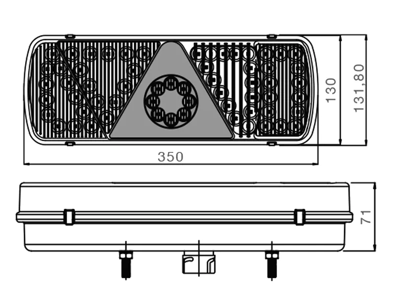Aspöck ECOLED Baglygte til Trailer 24V - Højre Side med 5 Kammer - Billede 2