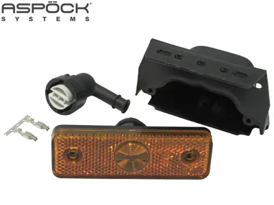Aspöck LED Sidemarkeringslys Amber 24V med Reflektor - ADR-Godkendt - Ledekstralys.dk