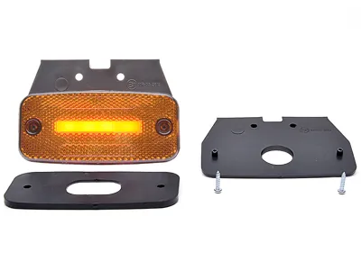 WAS LED Sidemarkeringslys Gul 12-24V ECE-godkendt 114x51mm - Billede 2