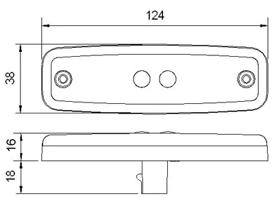 Trucklite LED Sidemarkeringslys Hvid 12-24V med Reflektor og AMP Superseal - Billede 2