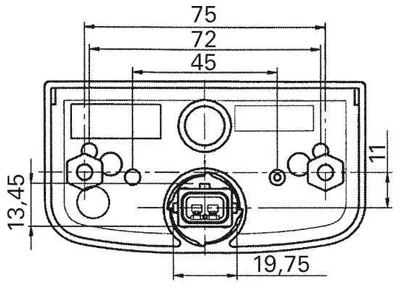 Nummerpladebelysning Sort 12-24V BA15s med Skruemontering - Billede 2