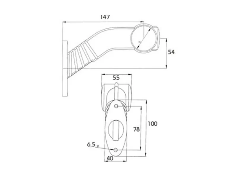 PROPLAST LED Sidemarkeringslys 12-24V med Gummiarm - Hvid/Rød/Amber - Billede 3