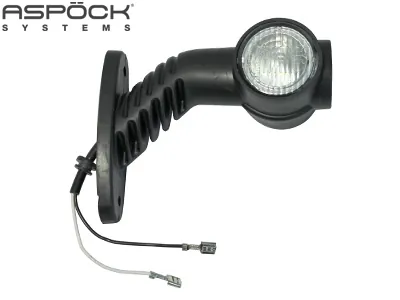 Aspöck LED Sidemarkeringslys 24V - Gummiarm, Hvid/Rød/Gul, ADR-godkendt - Ledekstralys.dk