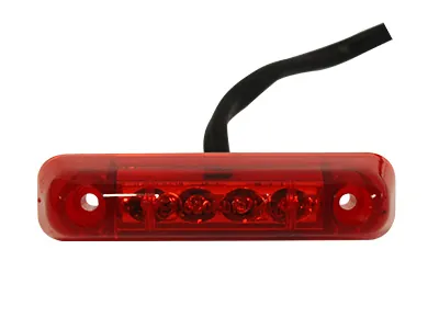 JOKON LED Sidemarkeringslys 24V Rødt - Overflademontering med 4 LED - Ledekstralys.dk