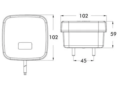 Proplast LED-baglygte 12V med integreret blinklys - Kompakt multifunktionslygte - Billede 2