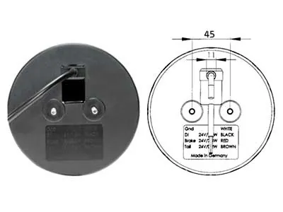 Proplast LED Baglygte 12-24V ø150mm med Blinklys og Bremselys - Billede 3