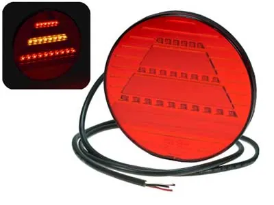 LED Baglygte Kombi 12-24V ø150mm - Blinklys & Bremselys til Lastbil & Trailer - Ledekstralys.dk