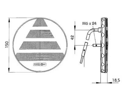 LED Baglygte Kombi 12-24V ø150mm - Blinklys & Bremselys til Lastbil & Trailer - Billede 2