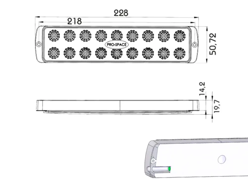 Proplast Pro-Space LED-indvendig belysning ADR 24V 630lm - Billede 2