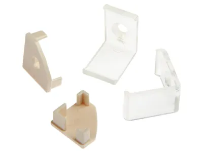 Aluminium LED-profil vinkel 1m - til LED strip med mælket cover - Billede 2