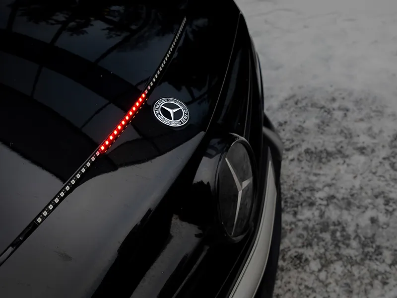 Night Rider Tuning Light - Rød LED Lysstrip 60cm 12V til Biltuning - Billede 3