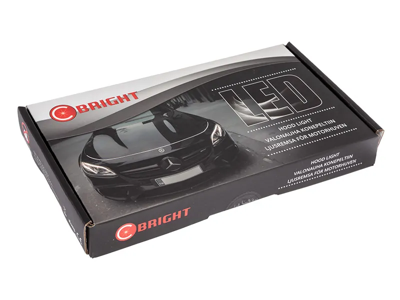 LED Bonnet Light Strip Hvid 180cm 11-15V - Motorhjelme Lysstrip til Biltuning - Billede 5