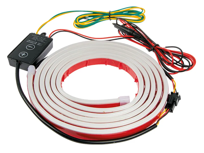 LED Motorhjelm Lysstrip Orange/Hvid 180cm 11-15V - Tuning Belysning - Billede 3