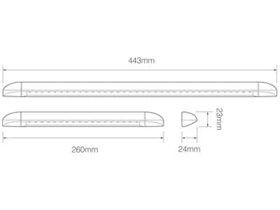 Led Autolamps Markise/Scene Lampe 12V 185lm Varm Hvid - 260mm - Billede 2