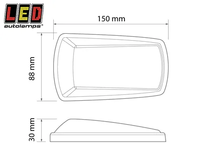 LED AUTOLAMPS LED Sidesignallys 12-24V Gul ECE-Godkendt til Bus og Lastbil - Billede 2