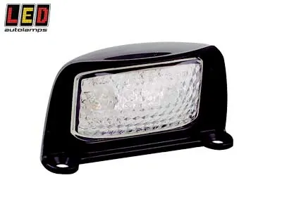 LED AUTOLAMPS Nummerpladebelysning 12-24V Sort Kompakt Design - Ledekstralys.dk