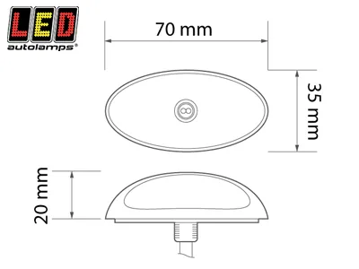 Led Autolamps LED Sidemarkeringslys 12-24V Rød/Hvid Kompakt - Billede 2