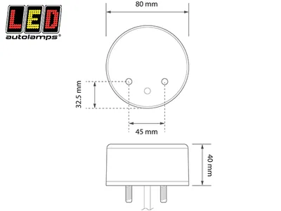 LED Autolamps Front Blinklys/Positionslys 12V ø80mm med 34 LED'er - Billede 2