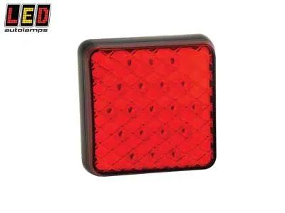 LED AUTOLAMPS LED Bagtågelys 12-24V 81x81mm ECE-godkendt - Ledekstralys.dk