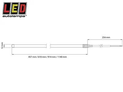 LED Strip Lampe 1140mm 12V 800lm - Fleksibel Køretøjsbelysning med 69 LED - Billede 3