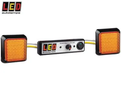 LED AUTOLAMPS Justerbar Sikkerhedsflashenhed 12-24V 2-Kanals Kontrolenhed - Billede 2