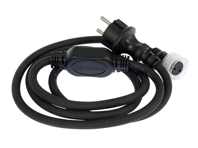 LEDWISE WORK Netstikforbindelse til LED Lysstriber - Max 50m Kabellængde 1610mm - Ledekstralys.dk