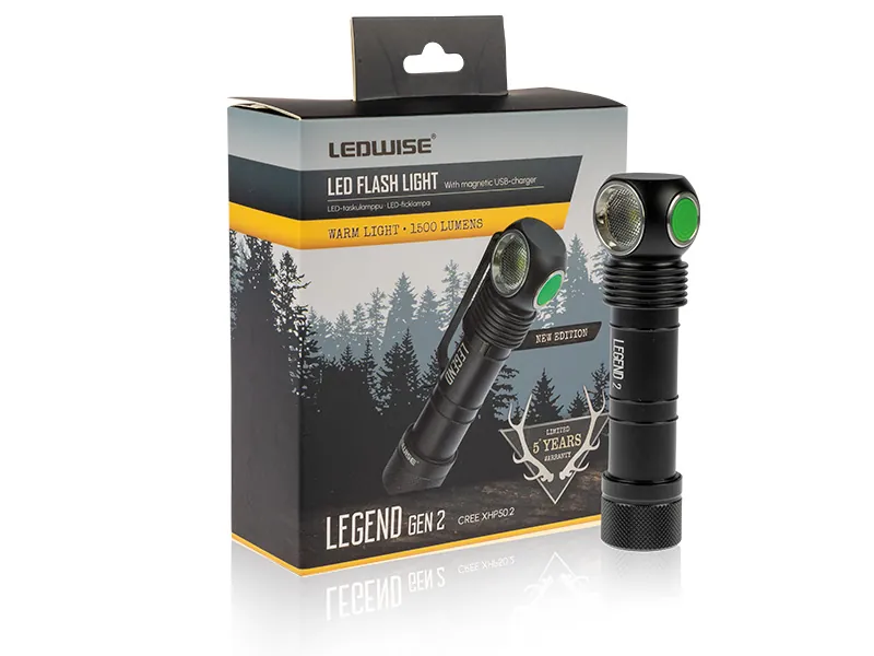 LEDWISE LEGEND WARM GEN 2 Pandelampe - Genopladelig 1500 Lumen 4000K - Ledekstralys.dk