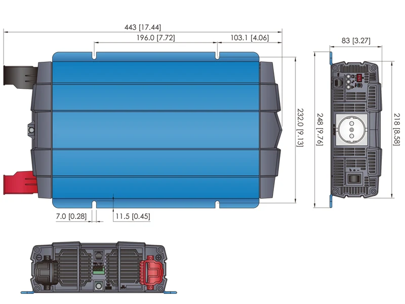 COTEK SP-2000 12V 2000W Ren Sinus Inverter 230V - Billede 4