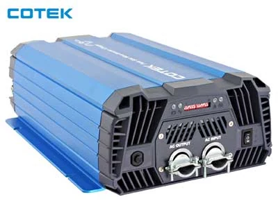 COTEK 12V 1200W Ren Sinus Inverter med Indbygget Batterilader - Ledekstralys.dk