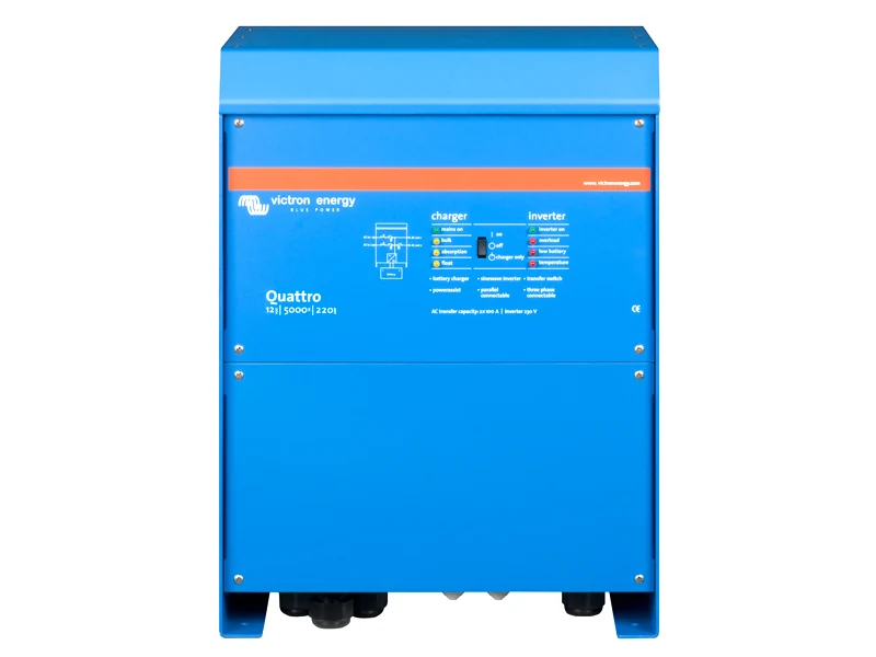 Victron Quattro-II 12V/5000VA 230V Inverter og Lader med Dobbelt AC-indgang - Ledekstralys.dk