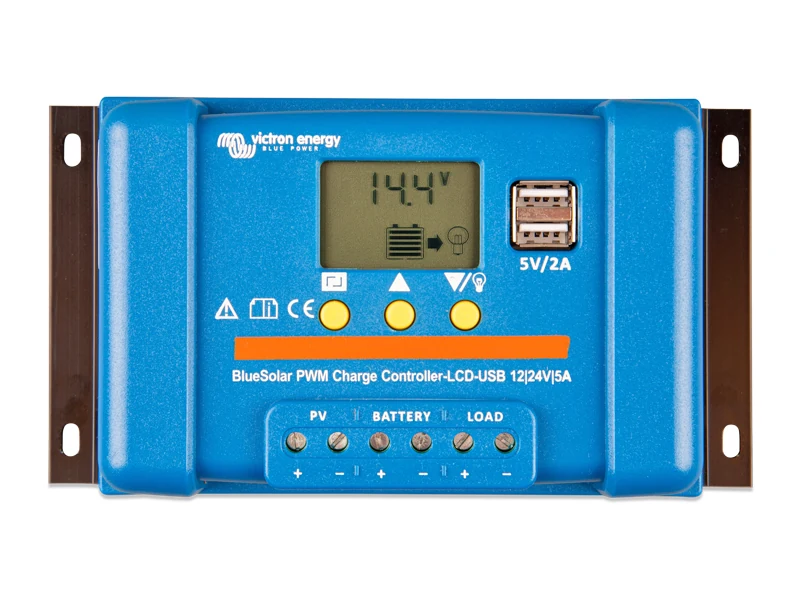 Victron BlueSolar PWM 12/24V-5A Laderegulator (1702-87664) - Ledekstralys.dk