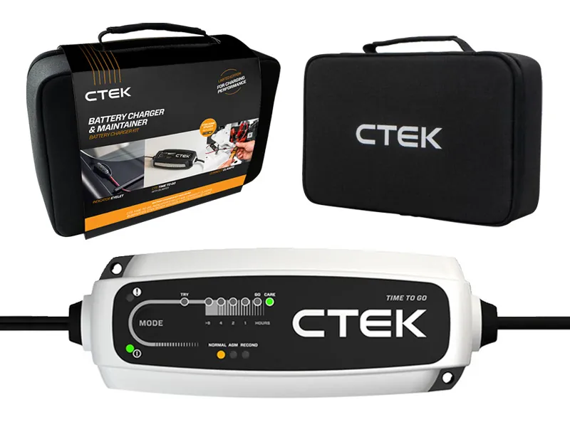 CTEK CT5 TIME TO GO Batterilader 12V 14-130Ah med Vedligeholdelsesladning - Ledekstralys.dk