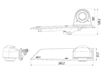 Bremselys Bakkamera til Ford Transit Custom (1705-00070) - Billede 3