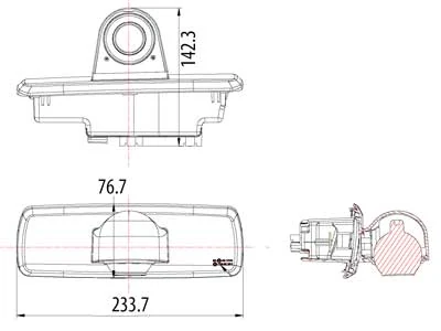 Bremselys Bakkamera til Renault Trafic & Opel Vivaro (1705-00072) - Billede 3