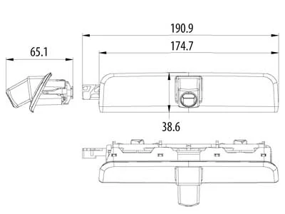 Bremselys Bakkamera til VW Caddy (2003-2015) (1705-00073) - Billede 3