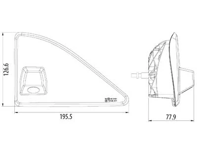 Bremselys Bakkamera til Renault Master & Opel Movano (1705-00075) - Billede 3