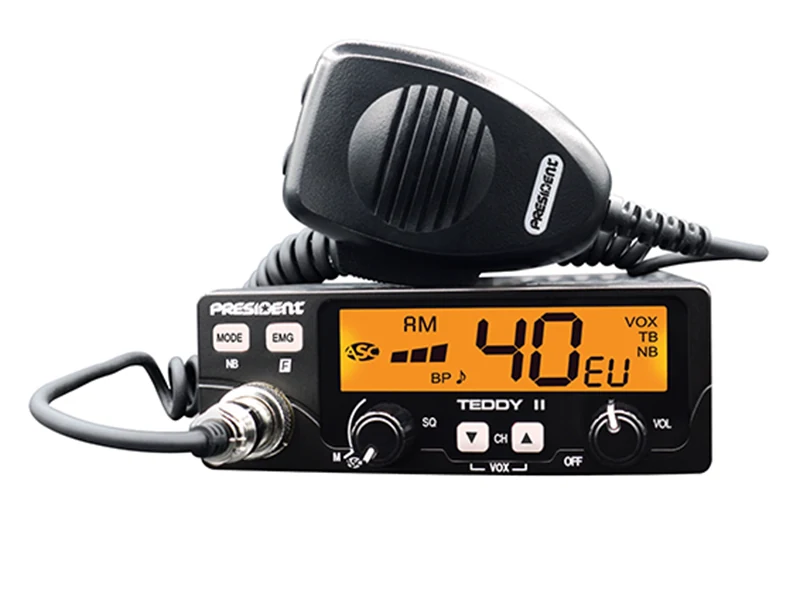 President Teddy II ASC CB-radio 12V AM/FM (1705-00500) - Ledekstralys.dk