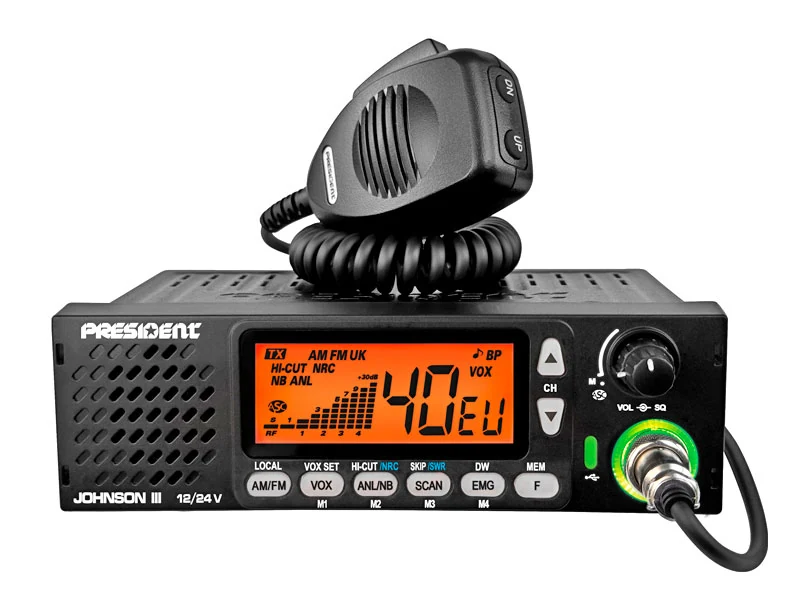 President Johnson II ASC CB-radio 12V/24V (1705-00504) - Ledekstralys.dk