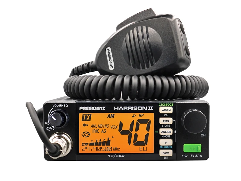 President Harrison II ASC CB-radio 12V/24V (1705-00579) - Ledekstralys.dk