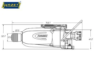 HAZET Trykluft Slagnøgle 1/4" Bits (1718-203604) - Billede 2
