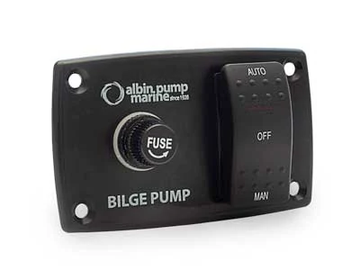 Albin Pump Marine Kontrolpanel til Lænsepumpe 12V/24V med 3-vejs Kontakt - Ledekstralys.dk