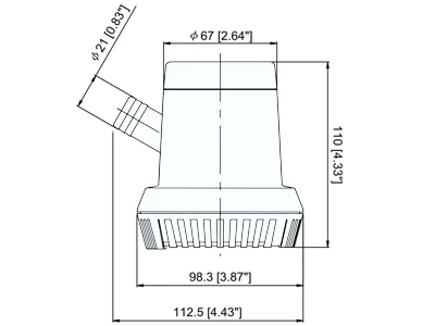 TMC Heavy Duty Dykbar Lænsepumpe 12V 1000 GPH 63 l/min - Billede 2