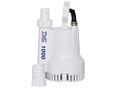 TMC Dykbar Lænsepumpe 12V 1000 GPH 3786 l/t med Adapterstuds - Ledekstralys.dk