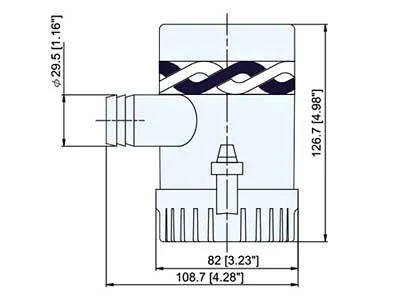TMC Kompakt Lænsepumpe 12V 800 GPH 50 l/min - Billede 2
