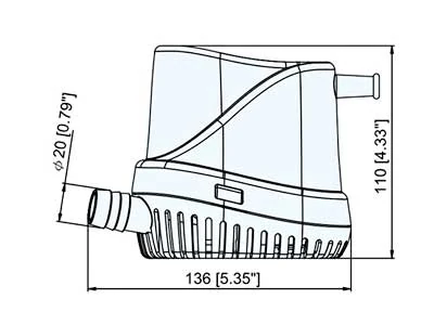 TMC Auto Eye Automatisk Lænsepumpe 24V 500 GPH 32 l/min - Billede 2