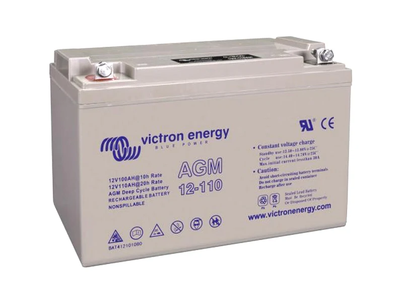 Victron Energy Deep Cycle AGM Batteri 12V 110Ah (1806-4026) - Ledekstralys.dk