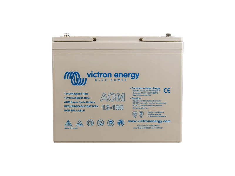 Victron Energy Deep Cycle AGM Batteri 12V 100Ah (1806-4034) - Ledekstralys.dk